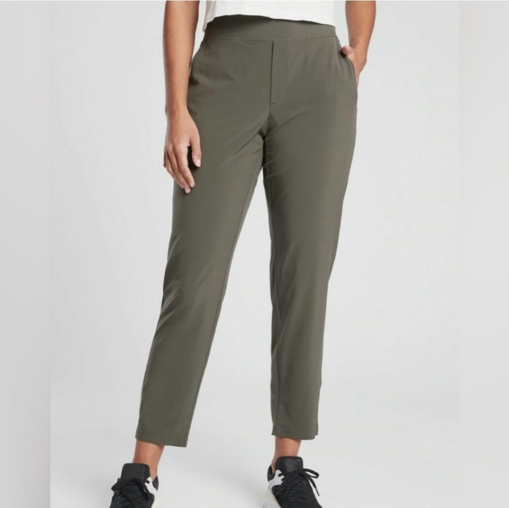 Athleta Pants Ankle Mid Rise Stretch Commute Work